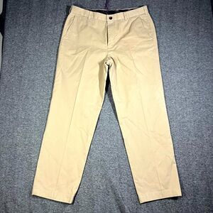 Brooks Brothers Lightweight Chino Clark Mens Flat Khaki Pants Tan 36x32 A: 35x31